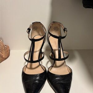 Nine West Black Strappy Heels